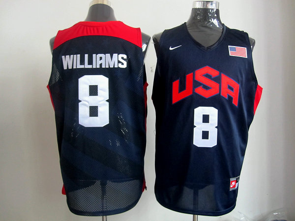USA 8 Williams Blue 2012 Jerseys