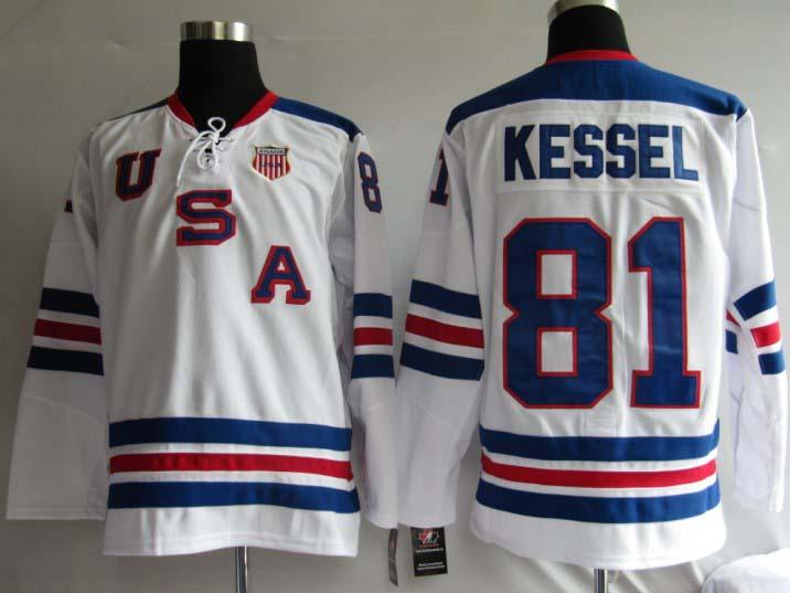 USA 81 Kessel White Jerseys