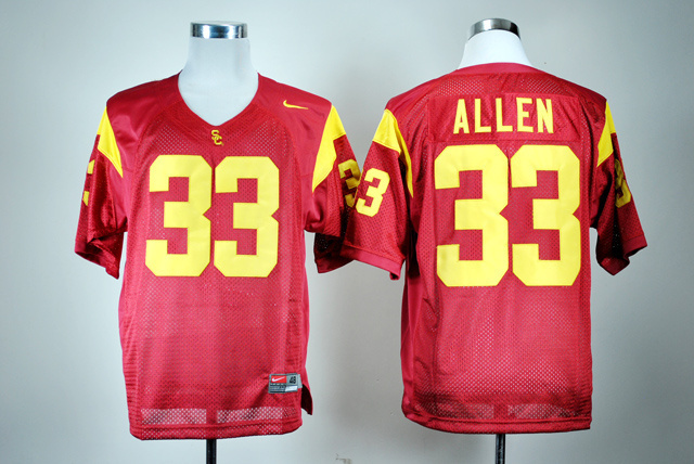 USC Trojans 33 Allen Red Jerseys