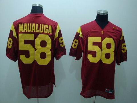USC Trojans 58 Maualuga red Jerseys