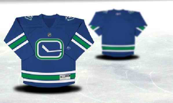 Vancouver Canucks Youth Customized Blue Third Jersey