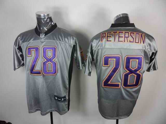 Vikings 28 Peterson grey Jerseys