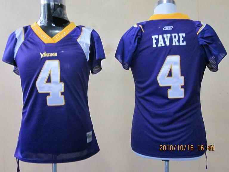 Vikings 4 Favre purple women Jersey