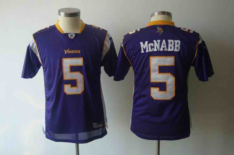Vikings 5 McNabb purple kids Jerseys