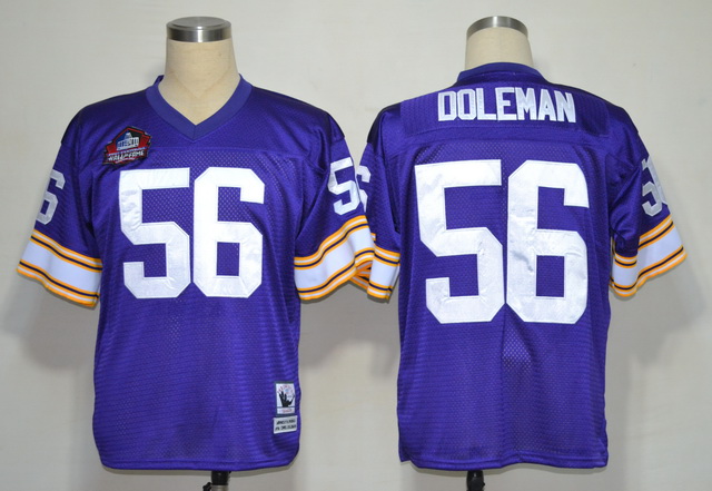 Vikings 56 Doleman Purple M&N Hall of Fame 2012 Jerseys