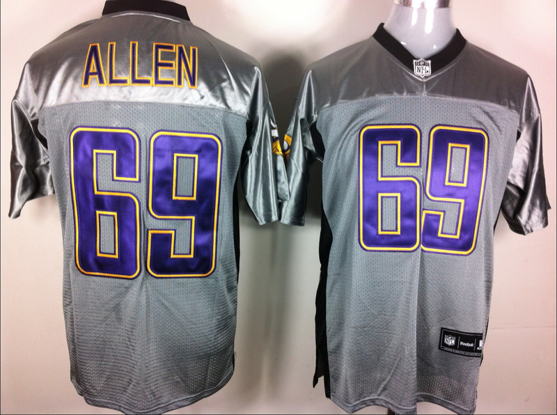 Vikings 69 Allen Grey Jerseys