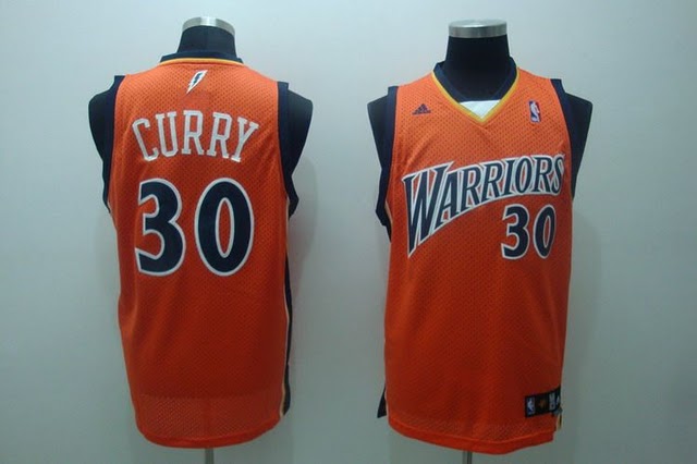 Warriors 30 Curry Orange Jerseys