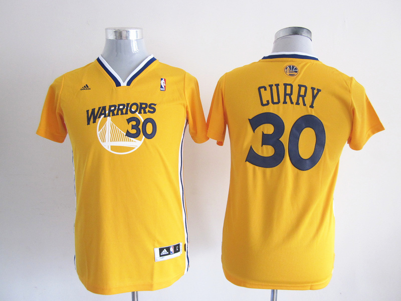 Warriors 30 Curry Yellow Youth Jersey