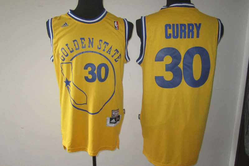 Warriors 30 Curry Yellow m&n Jerseys