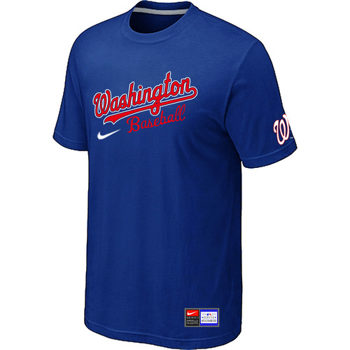 Washington Nationals Blue Nike Short Sleeve Practice T-Shirt