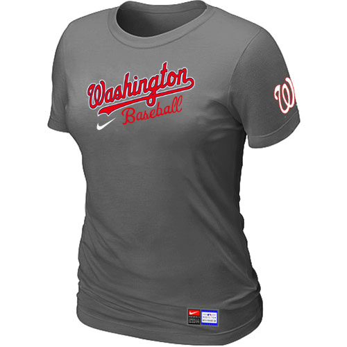 Washington Nationals D.Grey Nike Women's Short Sleeve Practice T-Shirt