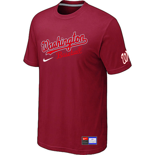 Washington Nationals Red Nike Short Sleeve Practice T-Shirt