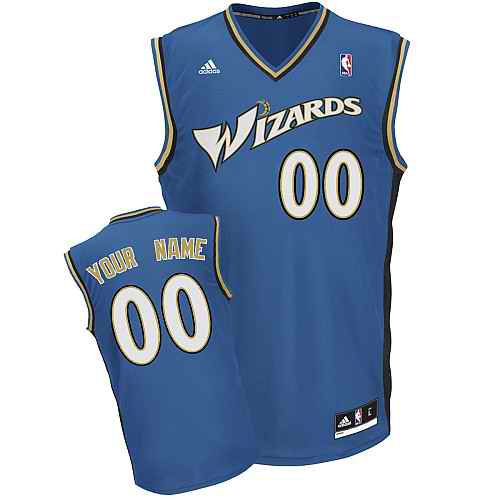Washington Wizards Custom blue adidas Road Jersey - Click Image to Close