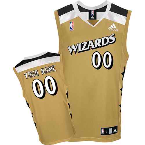 Washington Wizards Custom golden adidas Alternate Jersey