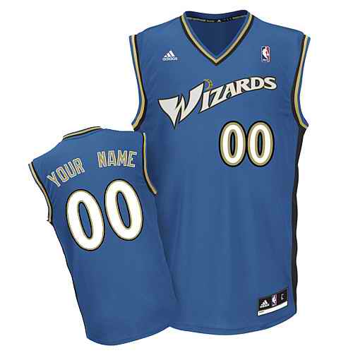 Washington Wizards Youth Custom blue V-neck Jersey
