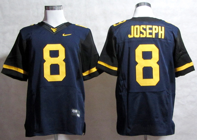 West Virginia Mountaineers 8 Karl Joseph Blue Jerseys