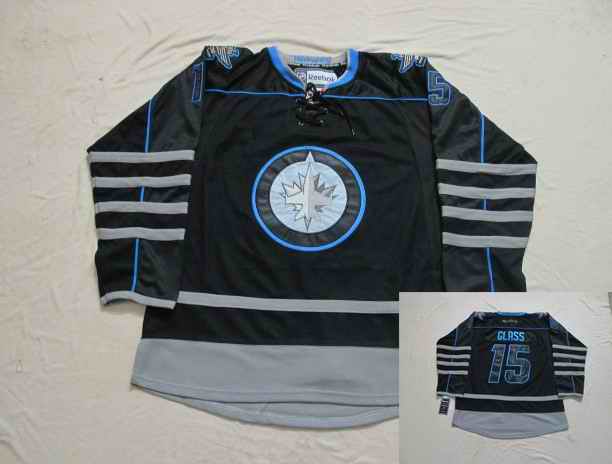 Winnipeg Jets 15 GLASS Black ice jerseys