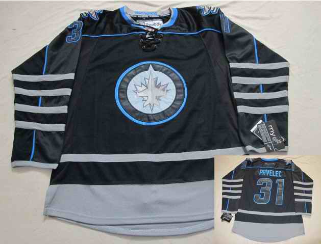 Winnipeg Jets 31 PAVELEC Black ice jerseys