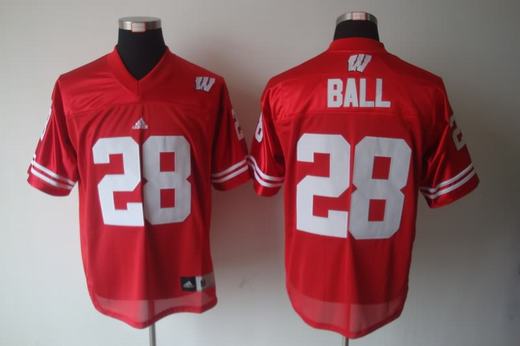 Wisconsin Badgers 28 Ball Red Jerseys