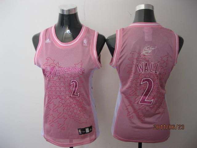 Wizards 2 Wall Women Pink Jersey - Click Image to Close