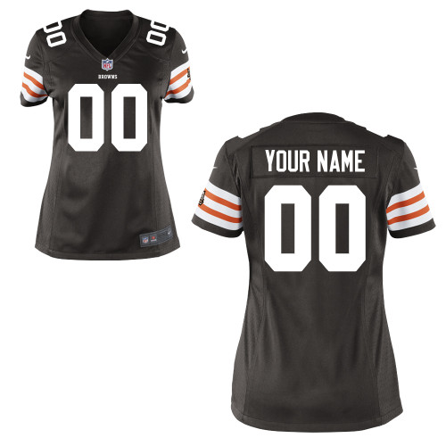 Women's Nike Cleveland Browns Customized Game Team Color Jersey
