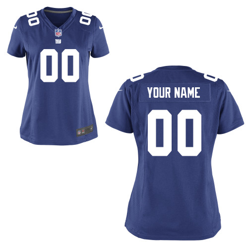 Women's Nike New York Giants Customized Game Team Color Jersey