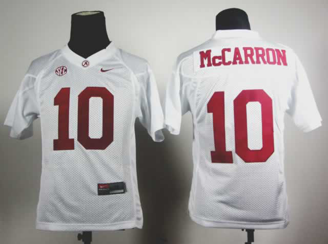 Youth Alabama Crimson Tide 10 McCarron White Jerseys