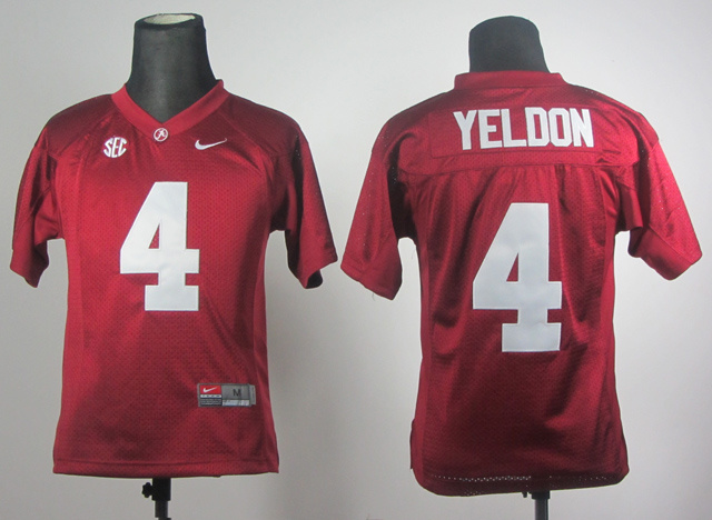 Youth Alabama Crimson Tide 4 T.J Yeldon Red Jerseys