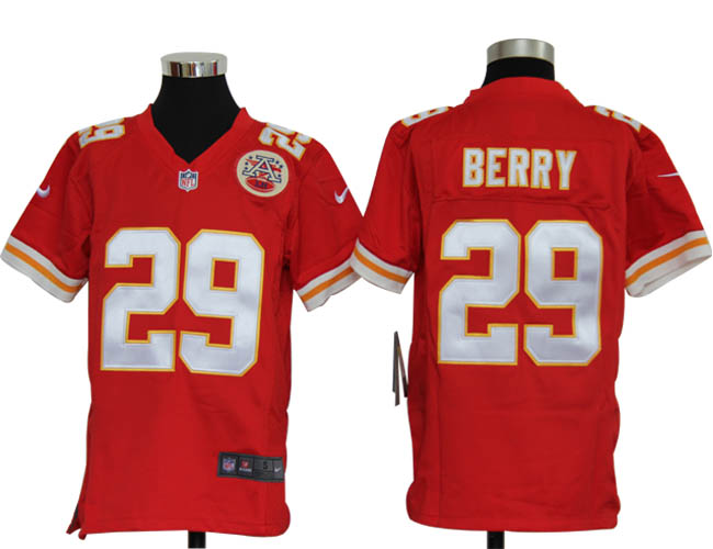 Nike Chiefs 29 Berry Red Youth Jersey