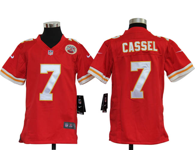 Youth NIKE Chiefs 7 CASSEL red Jerseys