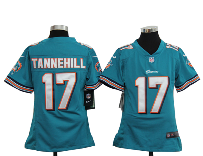 Youth NIKE Dolphins 17 Tannehill Green Jerseys