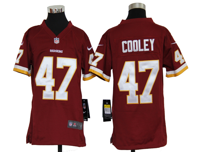 Youth NIKE Redskins 47 COOLEY red Game Jerseys