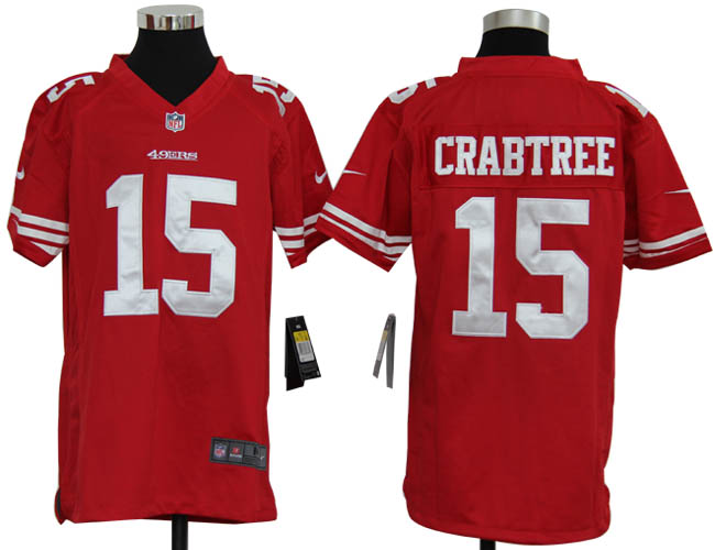 Youth Nike 49ers 15 Crabtree red Jersey Youth Nike 49ers 15 Crabtree red Jersey