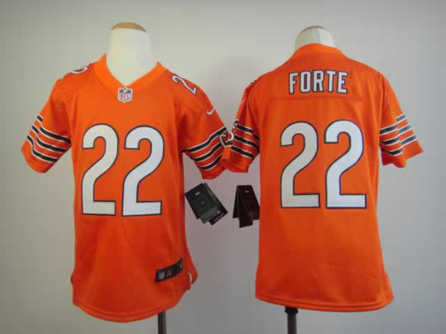 Youth Nike Bears 22 Forte Orange Game Jerseys