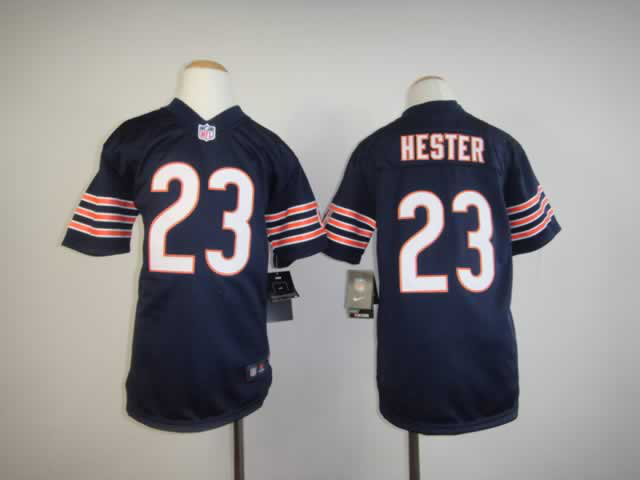 Youth Nike Bears 23 Hester Blue Game Jerseys