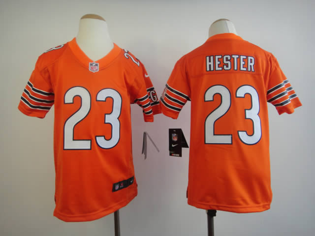 Youth Nike Bears 23 Hester Orange Game Jerseys - Click Image to Close