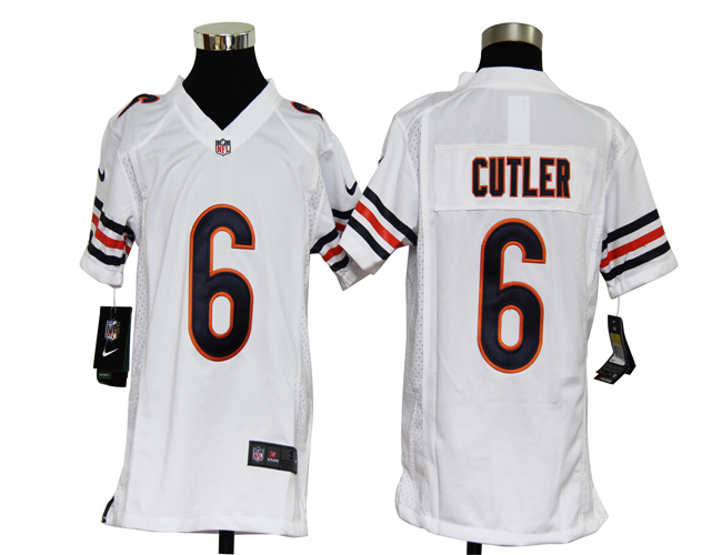 Youth Nike Bears CUTLER 6 White Game Jerseys Youth Nike Bears CUTLER 6 White Game Jerseys