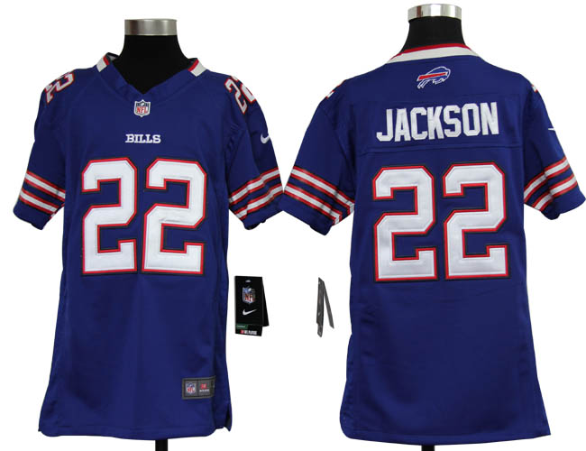 Youth Nike Bills 22 Jackson blue jerseys - Click Image to Close