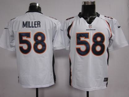 Youth Nike Broncos 58 Miller White Game Jerseys