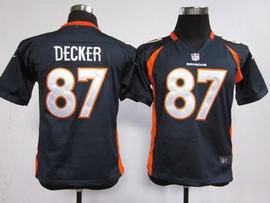 Youth Nike Broncos 87 Decker Blue Game Jerseys