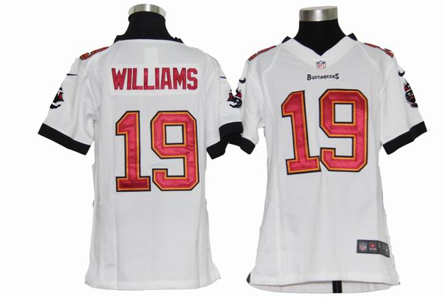 Youth Nike Buccaneers 19 Williams White Game Jerseys