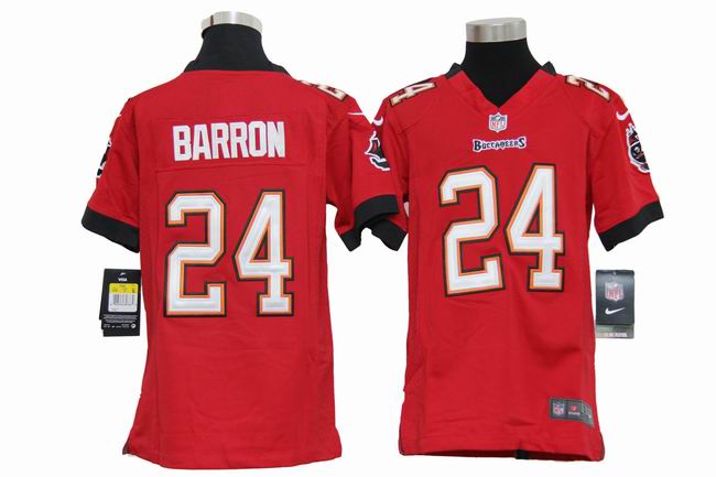 Youth Nike Buccaneers 24 Barron Red Game Jerseys