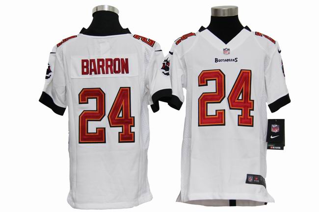Youth Nike Buccaneers 24 Barron White Game Jerseys