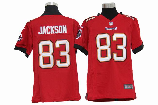 Youth Nike Buccaneers 83 Jackson Red Game Jerseys