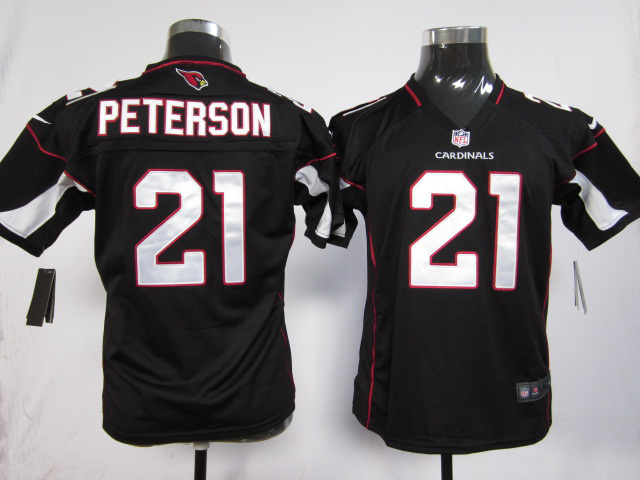 Youth Nike Cardinals 21 PETERSON White Game Jerseys - Click Image to Close