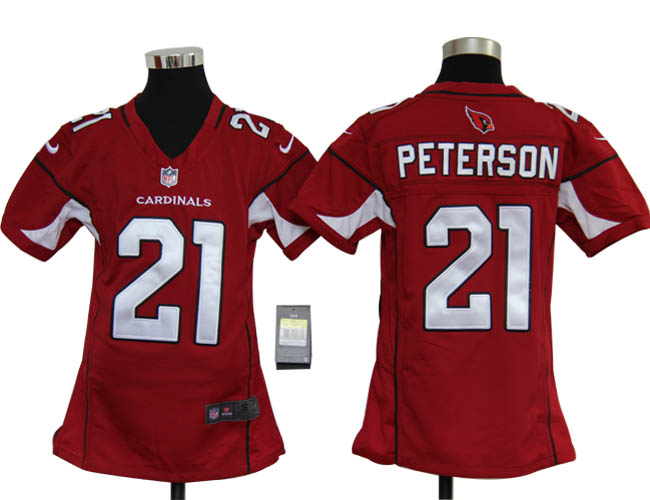 Youth Nike Cardinals PETERSON 21 red Jerseys