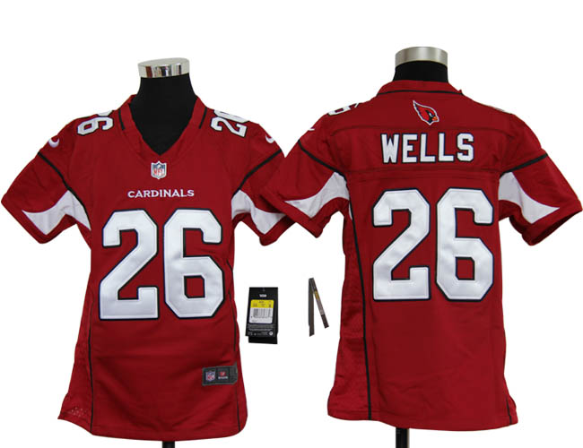 Youth Nike Cardinals WELLS 26 red Jerseys