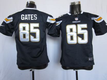 Youth Nike Chargers 85 Gates dk Blue Game Jerseys