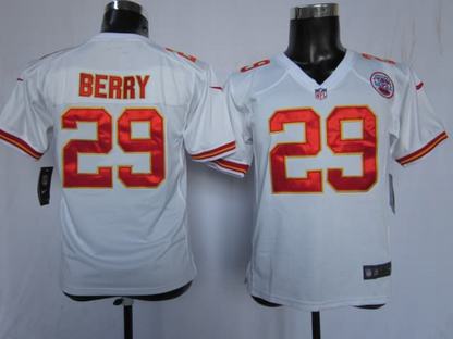 Youth Nike Chiefs 29 Berry White Game Jerseys