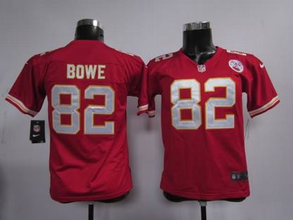 Youth Nike Chiefs 82 Bowe Red Game Jerseys